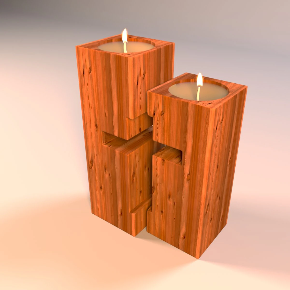 christmas candle 3D Model .c4d .max .obj .3ds .fbx .stl .blend 