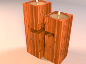 vela de navidad Modelo 3D