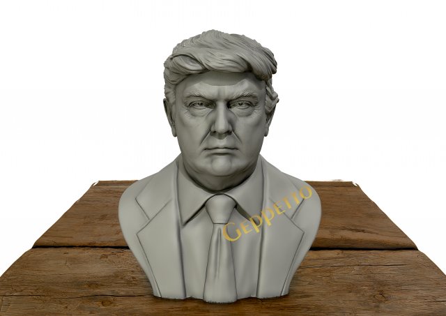 donald trump 3d bust Modèles 3D en vedette .c4d .max .obj .3ds .fbx .stl .blend 