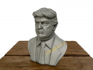 donald trump 3d bust Modèles 3D en vedette