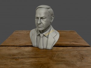 benjamin netanyahu 3d sculpture 3d print model Modelo de impresión 3D