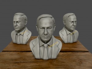benjamin netanyahu 3d sculpture 3d print model Modelo de impresión 3D