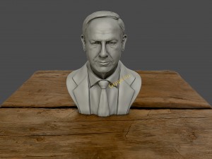 benjamin netanyahu 3d sculpture 3d print model Modelo de impresión 3D