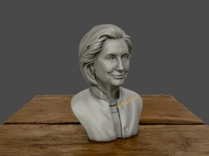 hillary clinton 3d printable model 3d print model 3D Baskı Modeli