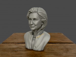 hillary clinton 3d printable model 3d print model 3D Baskı Modeli