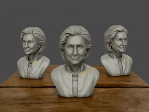 hillary clinton 3d printable model 3d print model 3D Baskı Modeli