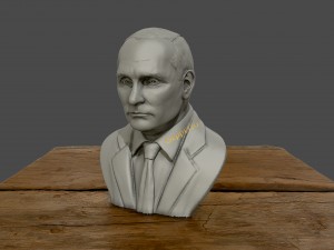 3d sculpture of vladimir putin 3d printable model 3d print model 3Dプリントモデル