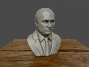 3d sculpture of vladimir putin 3d printable model 3d print model 3Dプリントモデル