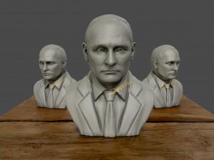 3d sculpture of vladimir putin 3d printable model 3d print model 3Dプリントモデル