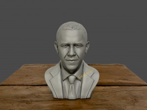 3d sculpture of barack obama 3d print model 3d print model 3D Print Model