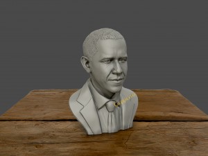 3d sculpture of barack obama 3d print model 3d print model 3D Принт Модель