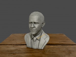 3d sculpture of barack obama 3d print model 3d print model 3D Принт Модель