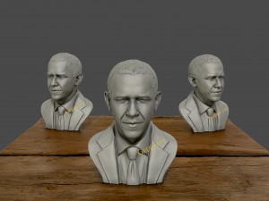 3d sculpture of barack obama 3d print model 3d print model 3D Принт Модель
