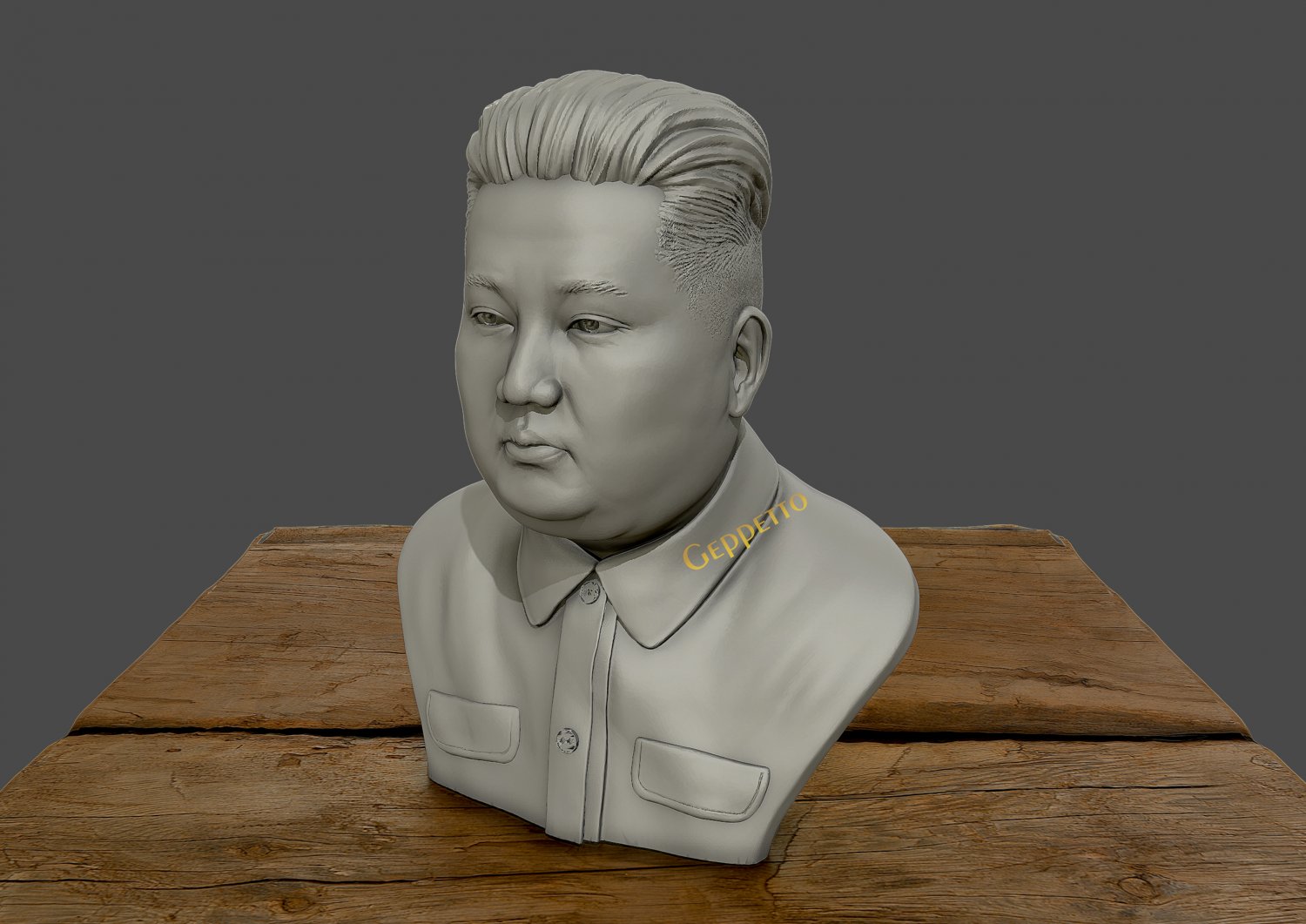 3d Sculpture Of Kim Jong Un 3d Print Model 3d Print 3d Print Model