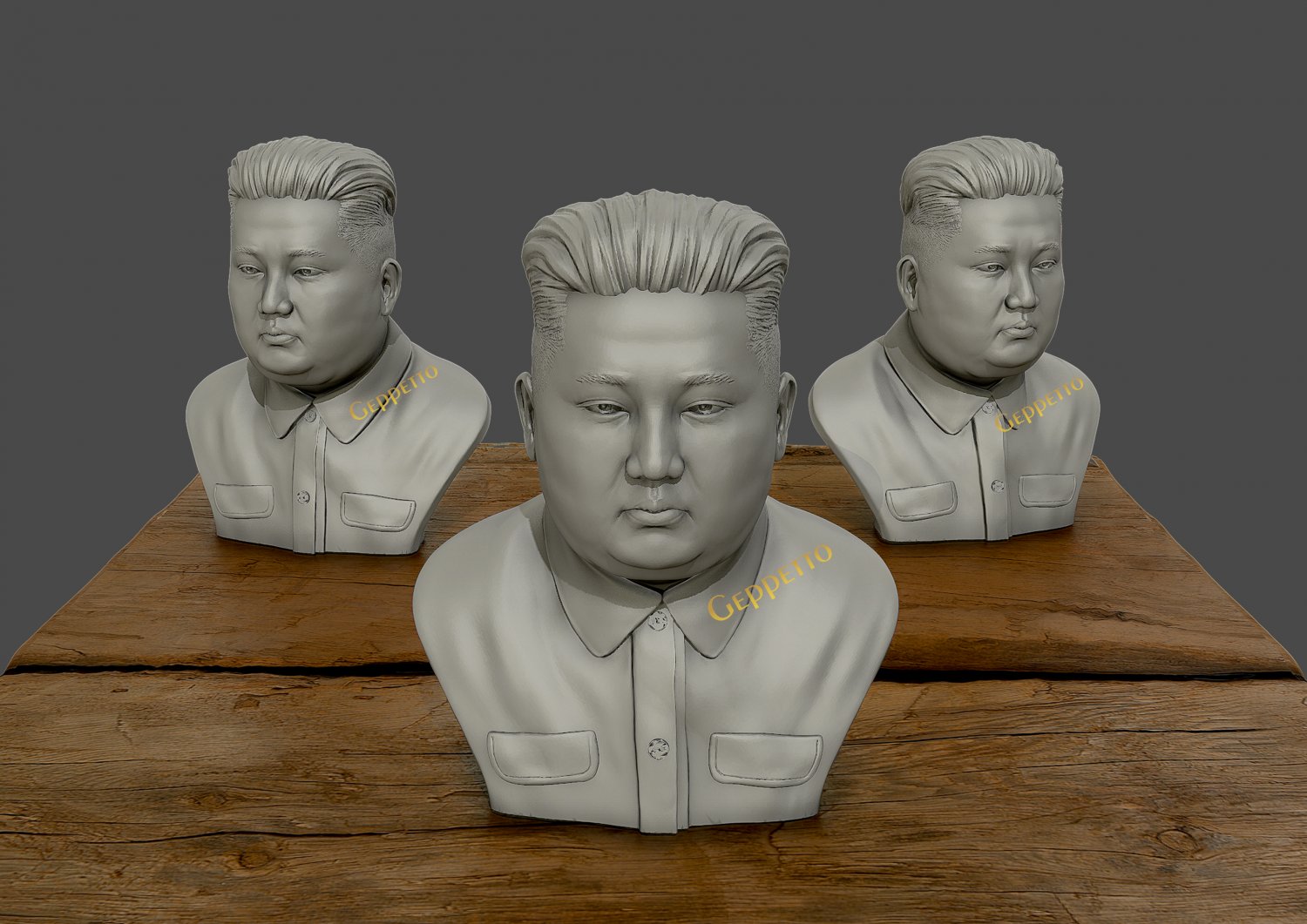 3d Sculpture Of Kim Jong Un 3d Print Model 3d Print 3d Print Model