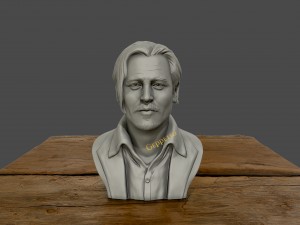 3d sculpture of johnny depp 3d printable model 3d print model 3D Print Model