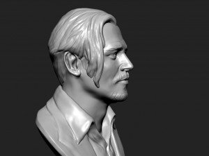 3d sculpture of johnny depp 3d printable model 3d print model 3D Принт Модель