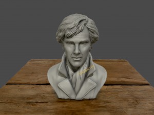 3d sculpture of benedict cumberbatch 3d print model 3D प्रिंट मॉडल