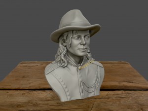 michael jackson 3d sculpture 3d print model 3D Принт Модель