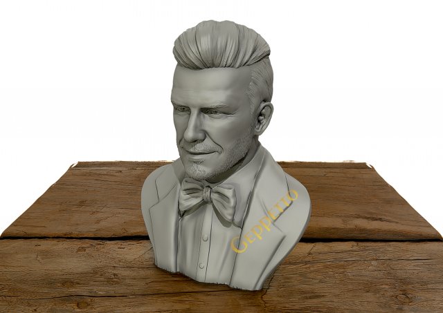 david beckham 3d sculpture 3d print model Model Cetak 3D .c4d .max .obj .3ds .fbx .stl .blend 
