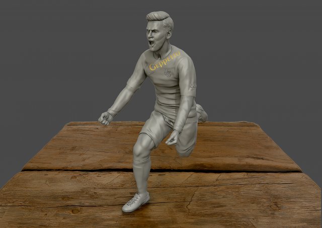 leo messi 3d sculpture 3d print model Modelo de Impressão 3D .c4d .max .obj .3ds .fbx .stl .blend 
