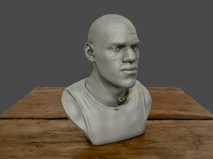 3d sculpture of lebron james 3d print model Modelo de impresión 3D