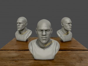 3d sculpture of lebron james 3d print model Modelo de impresión 3D