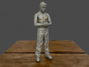 tupac shakur 3d sculpture 3d print model Modèles 3D en vedette