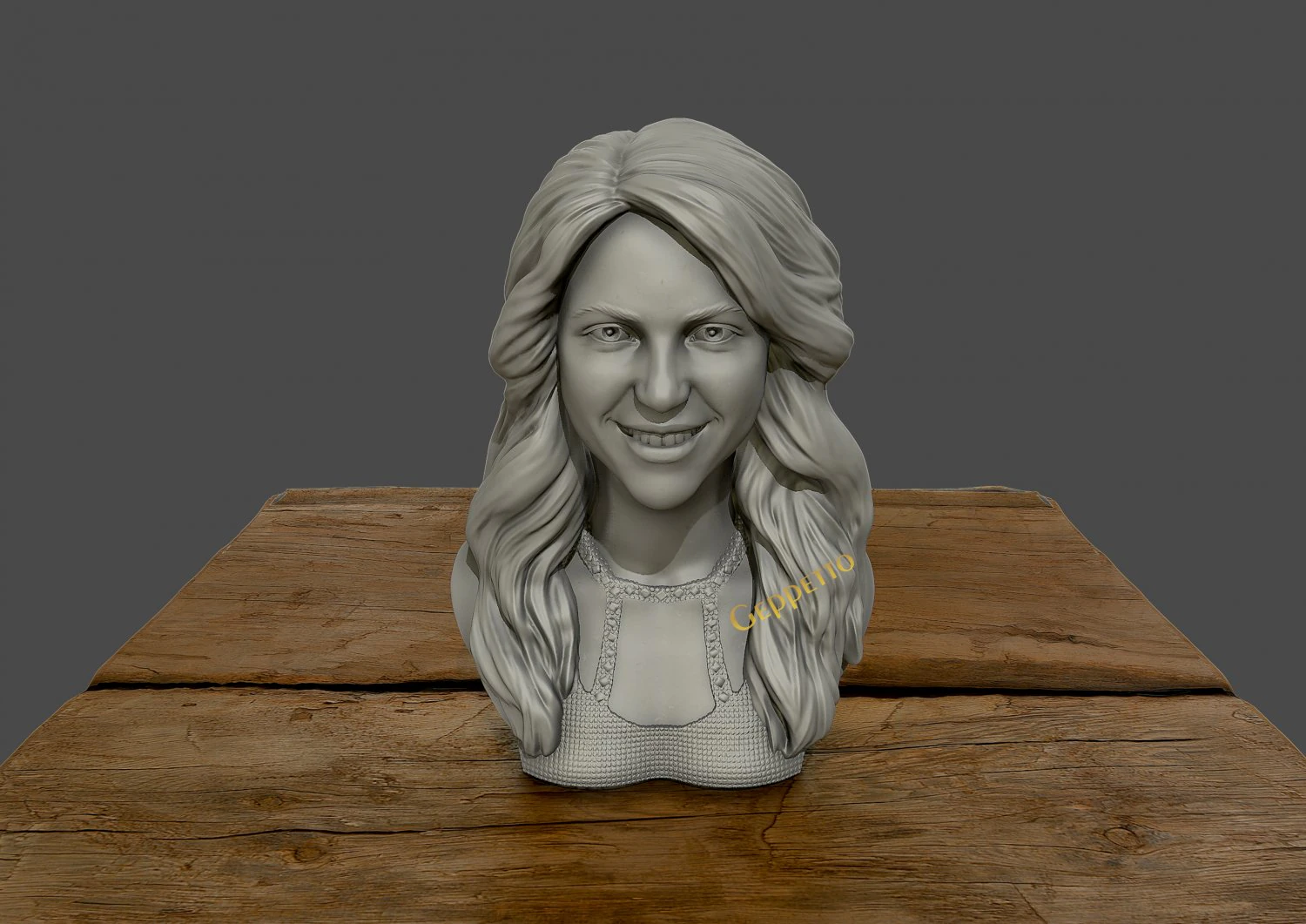 shakira 3d bust 3d print model 3D Print Model .c4d .max .obj .3ds .fbx .stl .blend