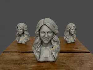shakira 3d bust 3d print model 3D Print Model