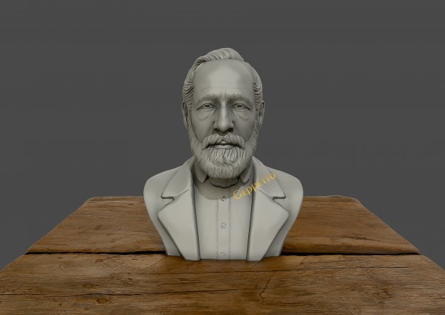 carl zeiss bust 3d printable 3d print model Modello di stampa 3D .c4d .max .obj .3ds .fbx .stl .blend 