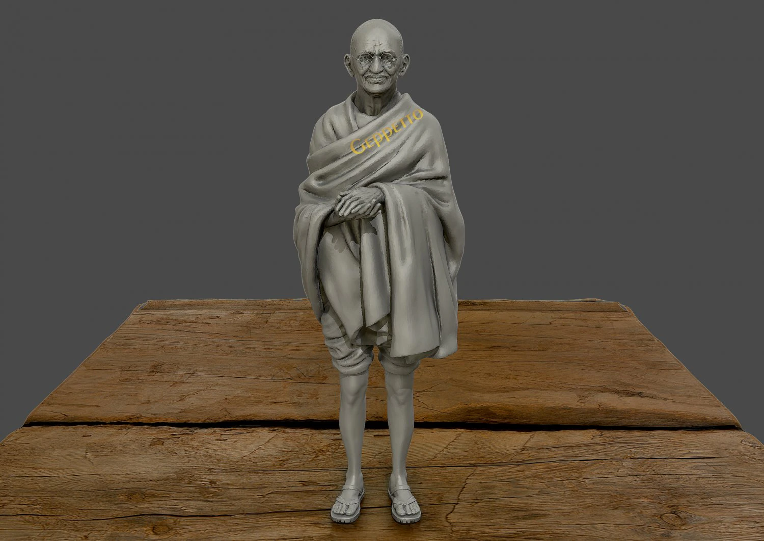 mahatma gandhi 3d printable model 3d print model 3D Print Model .c4d .max .obj .3ds .fbx .stl .blend 