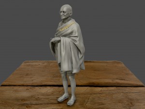 mahatma gandhi 3d printable model 3d print model Modelo de impresión 3D