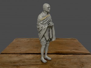 mahatma gandhi 3d printable model 3d print model Modelo de impresión 3D