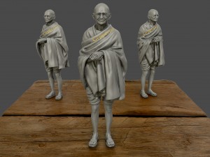 mahatma gandhi 3d printable model 3d print model Modelo de impresión 3D