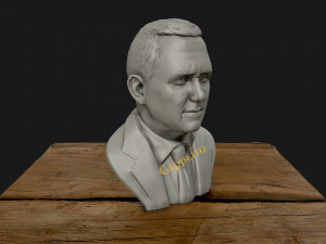mike pence 3d sculpture 3D Принт Модель