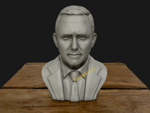 mike pence 3d sculpture 3D Принт Модель