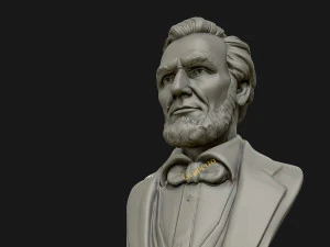 patung 3d abraham lincoln Model Cetak 3D