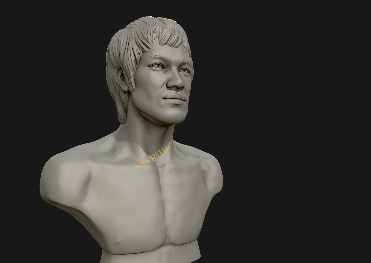 bruce lee 3d printable model 3D Print Model .c4d .max .obj .3ds .fbx .stl .blend 