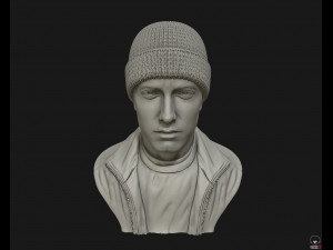 eminem 3d portrait sculpture 3d print model 3D Print Model