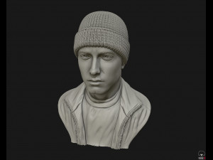 eminem 3d portrait sculpture 3d print model 3D Принт Модель