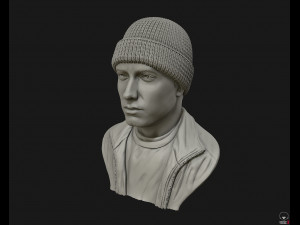 eminem 3d portrait sculpture 3d print model 3D Принт Модель