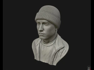 eminem 3d portrait sculpture 3d print model 3D Print Model