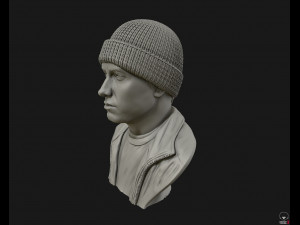 eminem 3d portrait sculpture 3d print model 3D Принт Модель