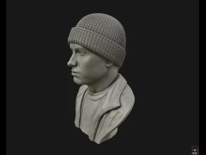 eminem 3d portrait sculpture 3d print model 3D Print Model