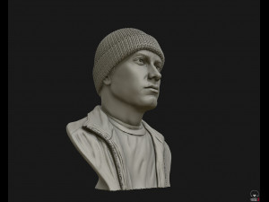 eminem 3d portrait sculpture 3d print model 3D Принт Модель