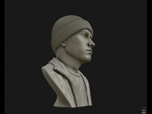 eminem 3d portrait sculpture 3d print model 3D Принт Модель