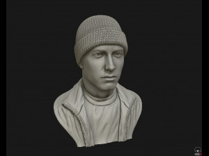 eminem 3d portrait sculpture 3d print model 3D Принт Модель