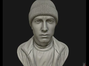 eminem 3d portrait sculpture 3d print model 3D Print Model