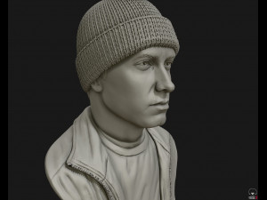 eminem 3d portrait sculpture 3d print model 3D Принт Модель